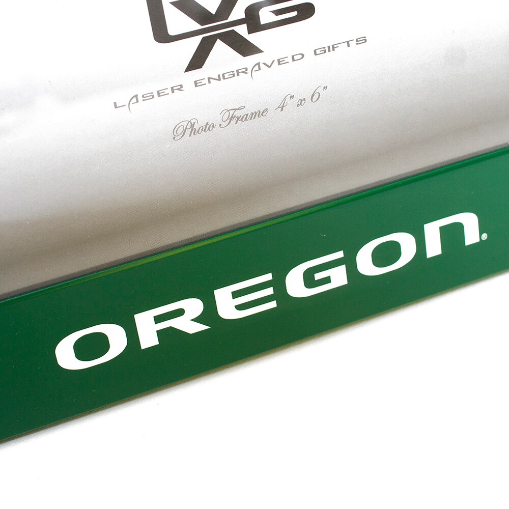 Oregon, LXG, Green, Frames & Albums, Metal, Home & Auto, 4"x6", Matte Brushed, 706446